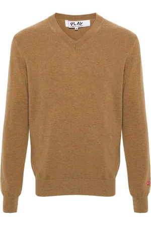 Comme des Garçons Logo-appliqu?? wool jumper