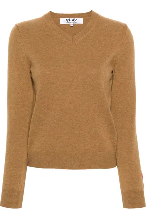 Comme des Garçons Heart logo-appliqu?? wool jumper