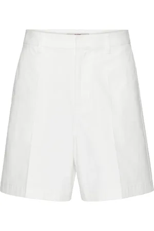 VALENTINO GARAVANI V-detail canvas bermuda shorts