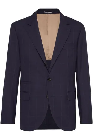 Brunello Cucinelli Checked single-breasted blazer
