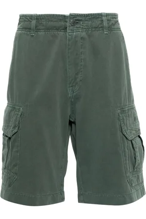 Moschino Logo-embroidered cotton cargo shorts