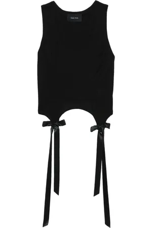 Simone Rocha Bow and ribbon-detail cotton vest