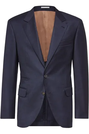 Brunello Cucinelli Single-breasted virgin-wool blazer