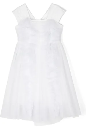 MONNALISA Glitter tulle party dress