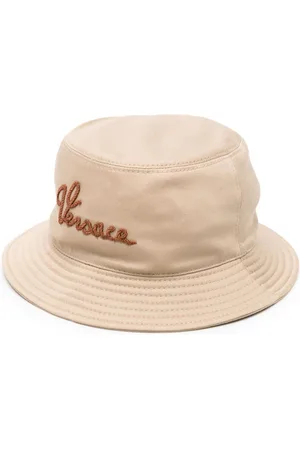 VERSACE Marine-logo cotton bucket hat