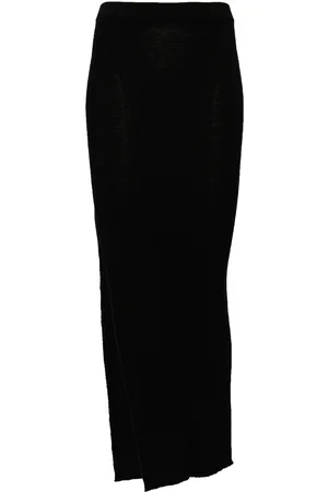 Rick Owens Ziggy ribbed-knit maxi skirt