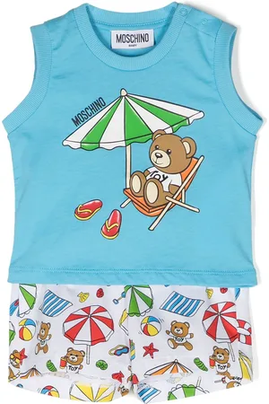 Moschino Illustration-print cotton short set