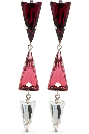 Patrizia Pepe Crystal-embellished triangle earrings
