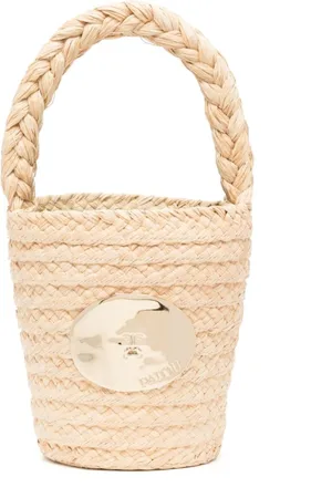 Patou Iconic raffia bucket bag
