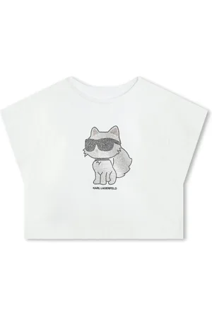 Karl Lagerfeld Ikonik embellished cotton T-shirt