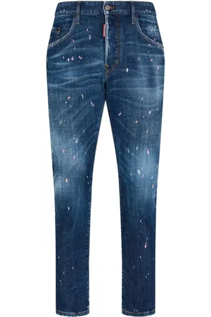 Dsquared2 Paint-splatter slim-cut jeans