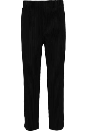Issey Miyake Basic tapered pliss?? trousers