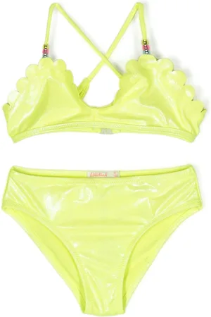 Billieblush Glitter-detail scallop bikini