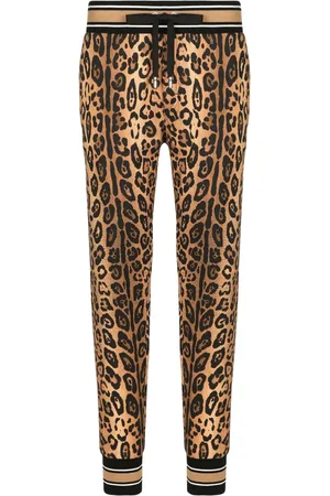 Dolce & Gabbana Leopard-print cotton track pants