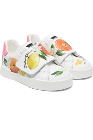 Dolce & Gabbana Fruit-print leather sneakers