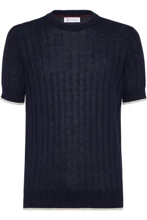 Brunello Cucinelli Ribbed-knit T-shirt