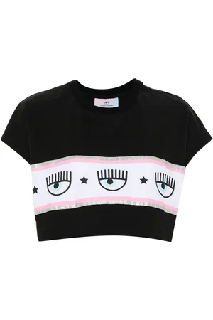 Chiara Ferragni Maxi Logomania-print cropped T-shirt