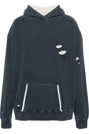Maison Margiela Layered distressed cotton hoodie