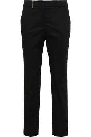 PESERICO SIGN Cropped slim-fit trousers