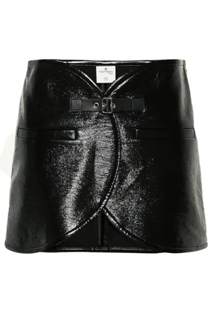 Courrèges Ellipse vinyl mini skirt