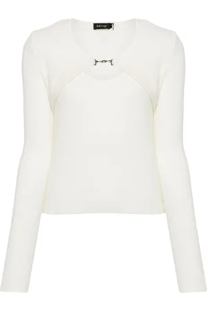 tout a coup Layered buckle-detail jumper
