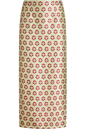 Etro Floral-jacquard pencil skirt