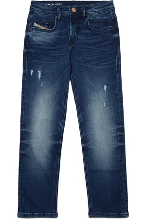 Diesel Whiskering-effect straight-leg jeans