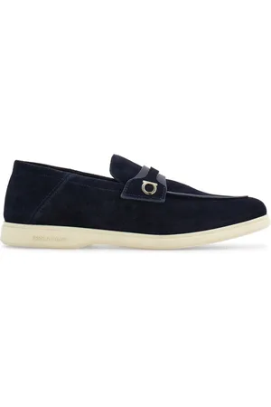 Salvatore Ferragamo Deconstructed Gancini-detailed suede loafers