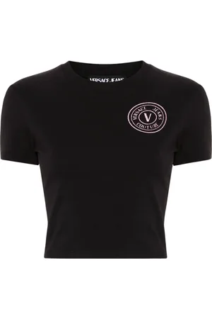VERSACE V-Emblem glittered T-shirt