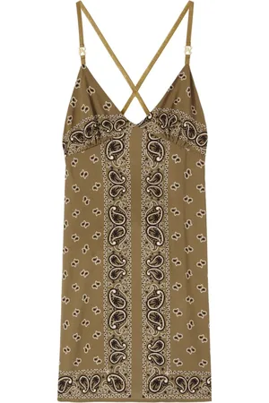 Palm Angels Paisley-print slip dress