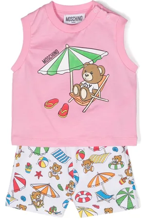 Moschino Teddy Bear cotton shorts set