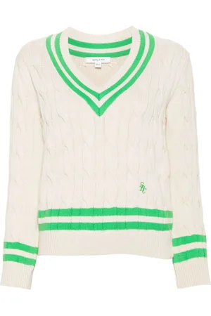 Sporty & Rich Cable-knit cotton jumper