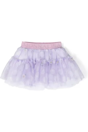 MONNALISA Logo-waistband tiered tutu