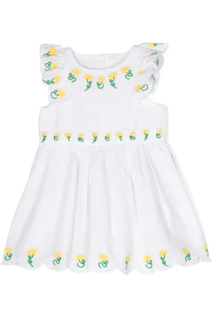 Stella McCartney Floral-embroidered sleeveless dress