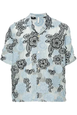Sunflower Cayo floral-embroidery shirt
