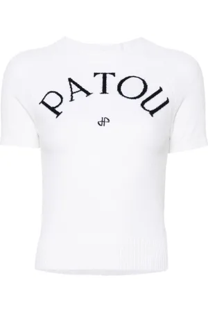Patou Logo-jacquard knitted top