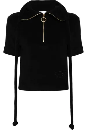 Patou Half-zip terrycloth polo shirt