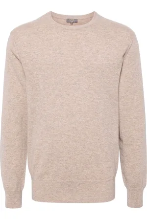 N.PEAL Oxford round-neck jumper