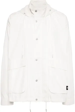 FIVE CM Drawstring-hood coated-finish jacket