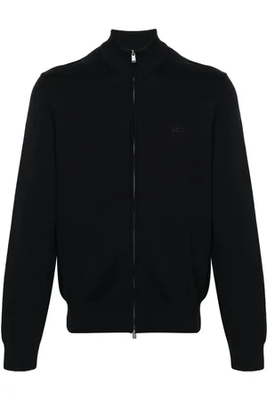 HUGO BOSS High-neck cotton cardigan