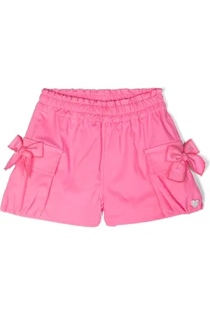 MONNALISA Bow-detail twill shorts