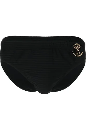 Moschino Logo-plaque ribbed swim trunks
