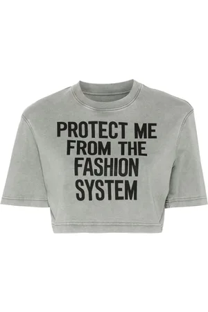 Moschino Text-print cropped T-shirt