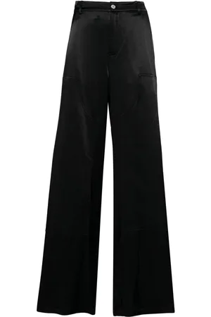Moschino Satin-finish wide-leg trousers