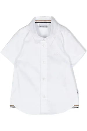 HUGO BOSS Embroidered-logo cotton shirt