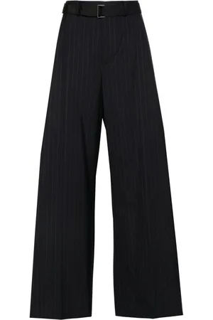 SACAI High-waist wide-leg trousers