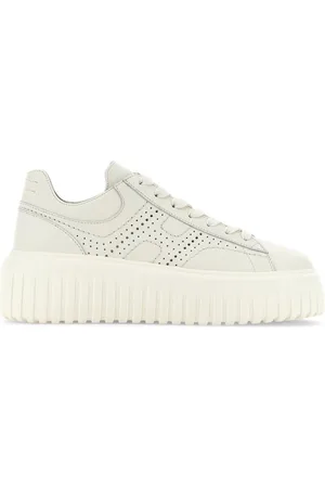 Hogan H-Stripes logo-perforated leather sneakers