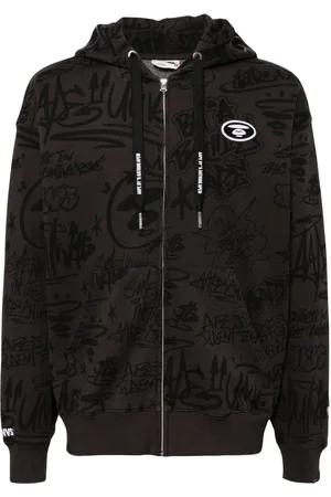 A Bathing Ape Graffiti-print hooded jacket