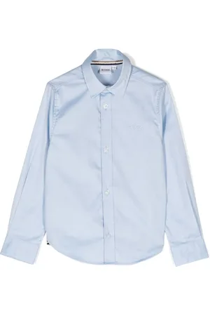 HUGO BOSS Logo-embroidered cotton shirt