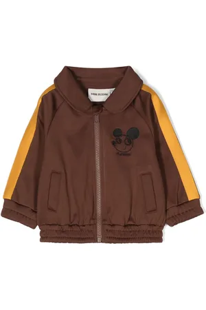 Mini Rodini Mouse-embroidered track jacket